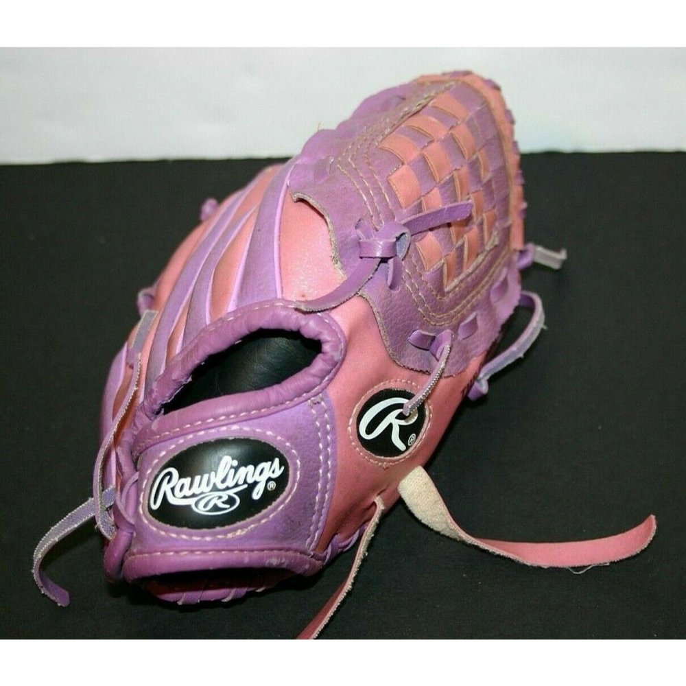 Youth Baseball Glove mitt 9 1/2" LH Rawlings Player's Series PL195PB pink left